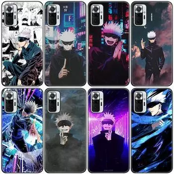 Силиконовый чехол для телефона с аниме Jujutsu Kaisen Satoru Gojo для Xiaomi Redmi Note 11 10 9 8 Pro 11T 10T 10S 9S 8T 9 9A 9C 9T Redmi 8