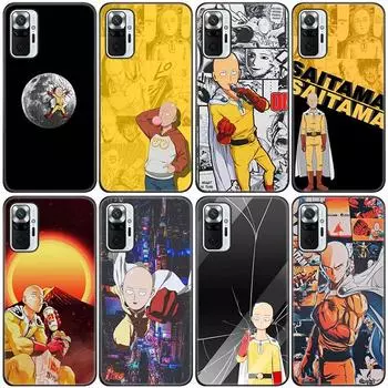 Силиконовый чехол для телефона с аниме One Punch Man для Xiaomi Redmi Note 11 10 9 8 Pro 11T 10T 10S 9S 8T 9 9A 9C 9T, черный мягкий чехол Redmi 8
