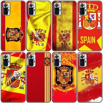 Силиконовый чехол для телефона с гербом Испании и флагом для Xiaomi Redmi Note 11 10 9 8 Pro 11T 10T 10S 9S 8T 9 9A 9C 9T, черный чехол Redmi 8