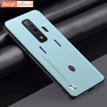 Силиконовый чехол для телефона с полной защитой для RedMagic 7 6 S, роскошный чехол из искусственной кожи для ZTE Nubia Red Magic 7 7S 6 6S Pro, чехол-коке For Red Magic 7 чёрный