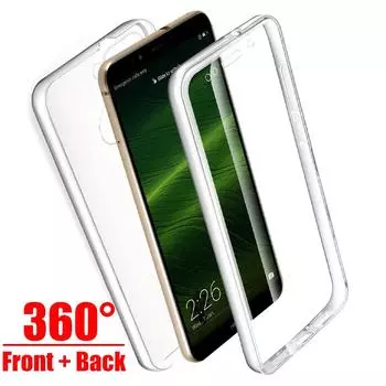 Силиконовый чехол для телефона с полным покрытием на 360° для iPhone Samsung Huawei Honor Xiaomi Redmi OPPO OnePlus с защитой от падения Прозрачный гибридный жесткий чехол для ПК iPhone 6 прозрачный