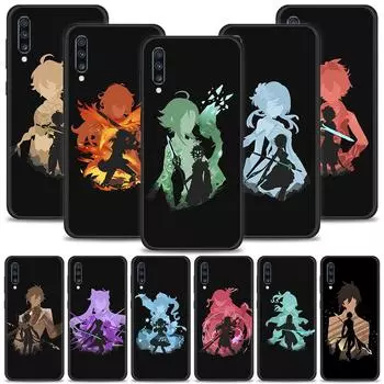 Силиконовый чехол для телефона Samsung Galaxy A50 A70 A10 A20e A30 A40 A20s A10s A10e A80 A90 A60 A30s, чехол Genshin Impact аниме For Samsung A10e