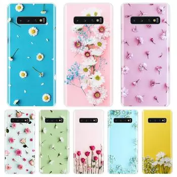 Силиконовый чехол для телефона Samsung Galaxy Note 10 Pro, желтая мягкая задняя крышка с розами и цветочным принтом для Samsung Galaxy S10E S10 Plus 5G Note 10