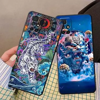 Силиконовый чехол для телефона Samsung Galaxy S23 5g S22 S20 Note 20 Ultra 10 Plus 8 9 S21, модный чехол с китайским тигром и драконом Samsung Note 20