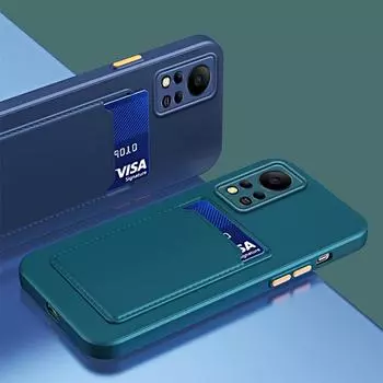 Силиконовый чехол для телефона Xiaomi Mi 11 13 Lite 13T 12T 11T Poco M6 Pro X6 X5 C65 F5 X4 X3 NFC F3 Redmi 13C 12 K60 K70E A3, мягкий чехол-кошелек с держателем для карт Xiaomi Mi 11Lite (4G) чёрный