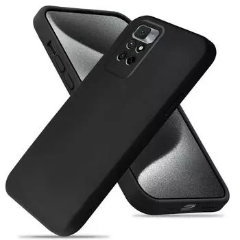 Силиконовый чехол для телефона Xiaomi Redmi Note 9 10 11 12 Pro Plus 9T Защитная мягкая задняя крышка Redmi Note 12 Pro 4G 12T Черные сумки For Note 9 чёрный