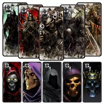 Силиконовый чехол для телефона Xiaomi Redmi Note 12 10 11 9 8 Pro Plus 9S 7 8T 9T 9A 8A 9C K40 игровой чехол Grim Reaper Череп Скелет Note 12Pro 5G