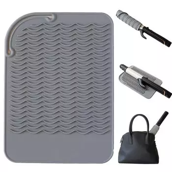 Силиконовый чехол для утюжка для волос, термостойкий, 2 в 1, чехол для утюжка для волос, силиконовый чехол для утюжка для волос и 300 (Серый) серый