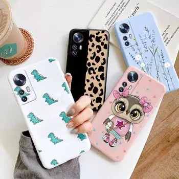 Силиконовый чехол для Xiaomi 12 Lite 12X 12S, защитный чехол, мягкий чехол из ТПУ с милым мультяшным котом, совой, чехлы для Xiaomi Mi 12 5G, противоударные защитные сумки на заднюю панель Xiaomi 12 5G