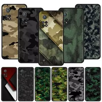 Силиконовый чехол для Xiaomi Mi 12 10 10T Pro 5G 12X 11 Note 10 10T 8 A2 Lite 5G 9 SE 9T CC9E с камуфляжным рисунком в стиле милитари Mi 12
