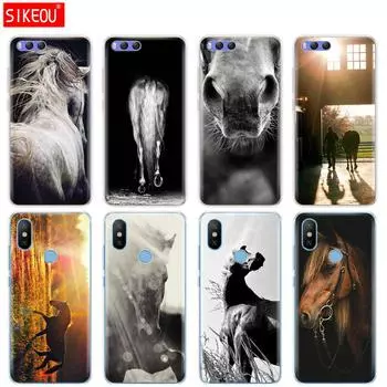 Силиконовый чехол для Xiaomi Mi A1 A2 5 5S 5X 6 Mi5 MI6 ПРИМЕЧАНИЕ 3 MAX Mix 2 2S Закат и лошадь xiaomi mi 5