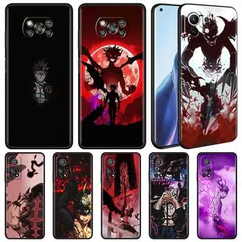 Силиконовый чехол для Xiaomi Mi Poco X3 NFC 10T Pro Note 10 Lite 9T 11 F3 M3 F1 A2 CC9, мягкий чехол для телефона, черный клевер, Funda Cas Mi 11