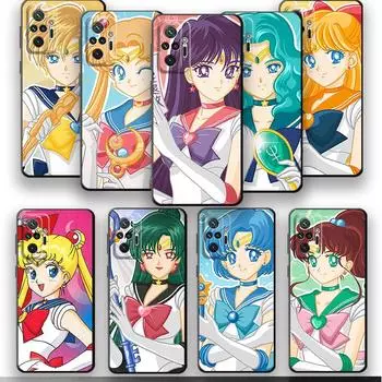 Силиконовый чехол для Xiaomi Redmi 10A 6 7 8 K40 Pro 9T 10C K50 9A 8A 7A 9C 9 10 6A K50 Pro Lovely Sailors-WarriorGirl Чехол Redmi 6