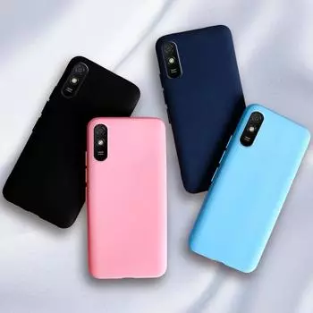 Силиконовый чехол для Xiaomi Redmi 9A 9a 9AT, мягкий защитный чехол из ТПУ для телефона redmi 9 9a 9at AT AT, чехол ярких цветов Redmi 9A светло-фиолетовый