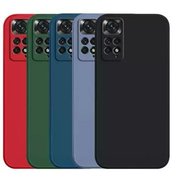 Силиконовый чехол для Xiaomi Redmi Note 11 Pro 12 13 11S 10 Pro 9 10s Redmi 13C 12C A2 10C противоударный жидкий чехол для телефона Poco X6 M6 X5 F5 X4 Pro 5G M4 X3 Poco M4 Pro 5G чёрный