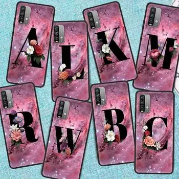 Силиконовый чехол для Xiaomi Redmi Note 9S 9 8 10 Pro 8T, чехол для телефона 7 9A 9C 8A K40 9T 6 6A, черный мягкий чехол с надписью AB Цветы Розовый Redmi 7