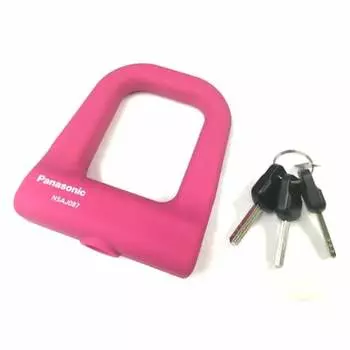 Силиконовый чехол для замка Panasonic Mini U-Type W Dimple Key Bicycle Pink Высота 78 x Ширина 60 мм NSAJ087-M
