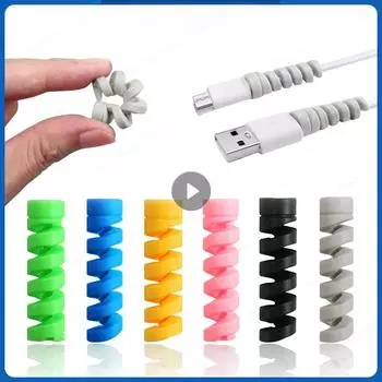 Силиконовый чехол для защиты кабеля, намотка шпульки, органайзер для проводов, чехол для Apple iPhone, USB-зарядное устройство, кабель, органайзер для кабеля 30pc