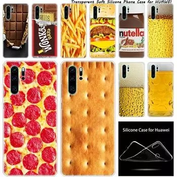 Силиконовый чехол Еда Десерт Шоколад пиво сыр для Huawei NOVA 3 3i 5 5i P20 P30 Pro P9 P10 P8 Lite 2017 P Smart Z Plus 2019 Huawei P8 Lite