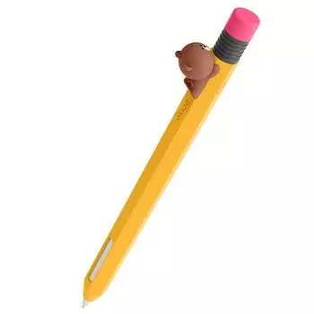 Силиконовый чехол Elago Line Friends Apple Pencil 2-го поколения, коричневый, 1 шт.