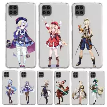 Силиконовый чехол Genshin Impact для Samsung Galaxy A13 A51 A71 A21S A12 A11 A31 A52 A41 A23 A53 A73 A32 5G A03S Прозрачный чехол Samsung A52 5G
