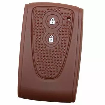 Силиконовый чехол IKT для смарт-ключа автомобиля Daihatsu, 2 кнопки, коричневый / Tanto /