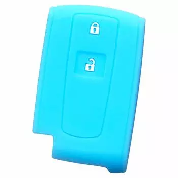 Силиконовый чехол IKT для смарт-ключа автомобиля Daihatsu 2 кнопки Небесно-голубой / Tanto