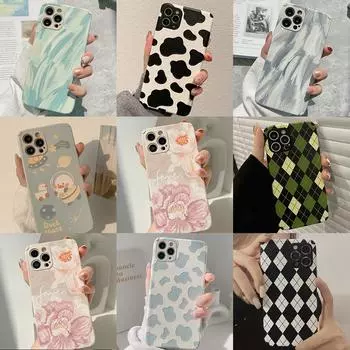 Силиконовый чехол из мягкой кожи с 3d милыми цветочными перьями и утиной решеткой для телефона Iphone 13 Pro Max 12 Mini 11 Promax 7 8 Plus Xsmax X Xr For iphone 13 mini