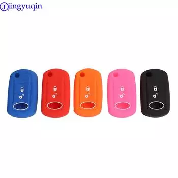 Силиконовый чехол jingyuqin, складной откидной чехол для дистанционного ключа, 3 кнопки для LAND ROVER Range Rover Sport LR3 Discovery чёрный