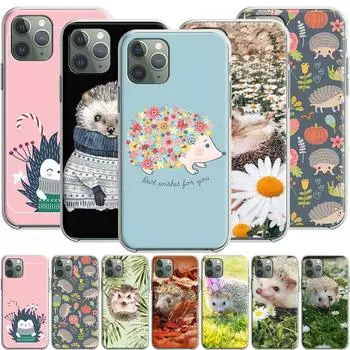 Силиконовый чехол Kawaii Hedgehog Heart для Apple iPhone 12 Mini 11 Pro SE XS X XR Max 8 7 6S 6 Plus 5S Iphone 11