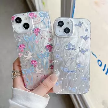 Силиконовый чехол Laser Peony Bird для Xiaomi Redmi Note 12 11 Samsung A54 A24 A14 Oppo A78 A58 A38 Infinix Note 30 Funda Painted Cover Soft TPU Bumper Infinix Hot 10 Lite