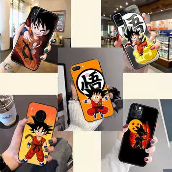 Силиконовый чехол LM-60 GOKU для iPhone 15 14 Xiaomi POCO M6 F6 Redmi Note 13 12 13C 8 9 Samsung S24 S23 S22 S21 FE Pro Plus Ultra Samsung S9 Plus эбеновый