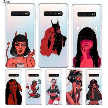Силиконовый чехол Lovely Devil Woman для Samsung Galaxy S21 S20 FE Ultra S10 S10E Lite S9 S8 S7 Edge Plus, чехол для телефона Samsung S21 5G