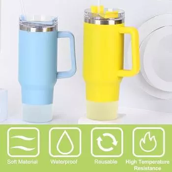 Силиконовый чехол на чашку, защитный силиконовый чехол для стаканов IceFlow 30 унций H2.0, бутылок с защитой от шума и царапин, без BPA 9cm зелёный