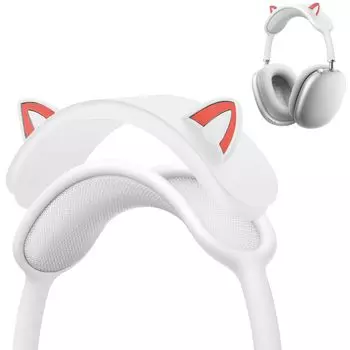 Силиконовый чехол на оголовье WHWKOP Cat Ear для AirPods MAX 1 2 поколения, мягкий моющийся силиконовый чехол на оголовье, входящий в комплект AirPods и