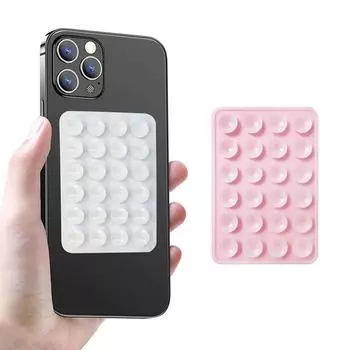 Силиконовый чехол на присоске для телефона, нескользящая подставка для телефона с присоской, разноцветный силиконовый держатель для телефона для селфи и видео чёрный