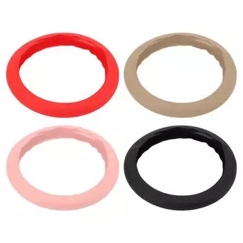 Силиконовый чехол на руль противоскользящий моющийся потостойкий универсальный протектор рулевого колеса Inter Black