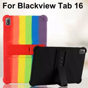 Силиконовый чехол против падения для Blackview Tab 16, мягкий чехол с защитой от падения, защитный чехол BlackviewTab16, держатель-подставка красный