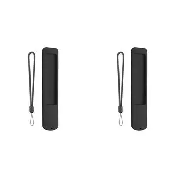 - Силиконовый чехол, противоскользящий чехол для пульта дистанционного управления со шнурком для XMRM-ML(черный)