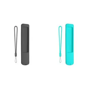 Силиконовый чехол, противоскользящий чехол для пульта дистанционного управления со шнурком для XMRM-ML(Темно-зеленый)