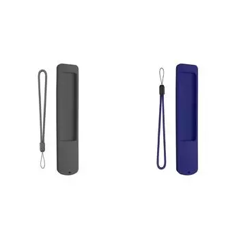 Силиконовый чехол, противоскользящий чехол для пульта дистанционного управления со шнурком для XMRM-ML(Темно-зеленый)