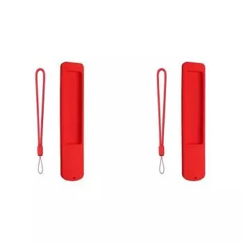 - Силиконовый чехол, противоскользящий чехол для пульта дистанционного управления со шнурком для XMRM-ML (красный)