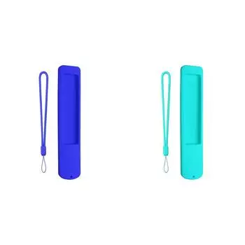 Силиконовый чехол, противоскользящий чехол для пульта дистанционного управления со шнурком для XMRM-ML(синий)