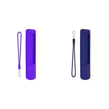 Силиконовый чехол, противоскользящий чехол для пульта дистанционного управления со шнурком для XMRM-ML (фиолетовый)