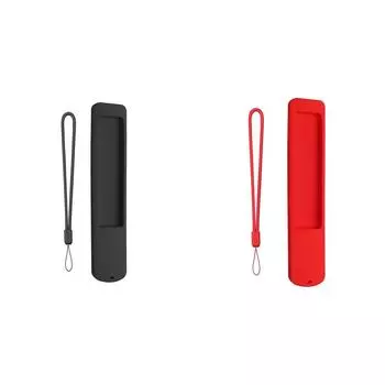 Силиконовый чехол, противоскользящий чехол для пульта дистанционного управления со шнурком для XMRM-ML(черный)