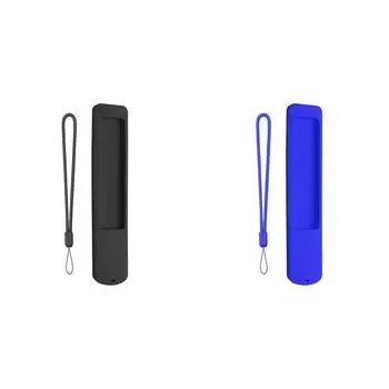 Силиконовый чехол, противоскользящий чехол для пульта дистанционного управления со шнурком для XMRM-ML(черный)