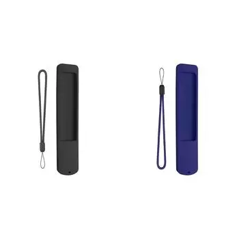 Силиконовый чехол, противоскользящий чехол для пульта дистанционного управления со шнурком для XMRM-ML(черный)