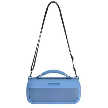 Силиконовый чехол, противоударный чехол для динамика, устойчивый к царапинам, сумка для динамиков с плечевым ремнем для динамика Bose SoundLink Max чёрный