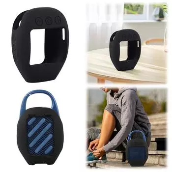 Силиконовый чехол, противоударный, мягкий, защитный чехол для динамика, дорожный чехол для переноски портативного динамика JBL CLIP 5 BT чёрный