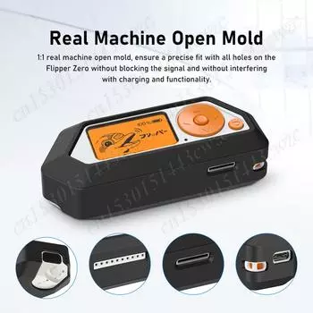 Силиконовый чехол, противоударный, противоскользящий, устойчивый к падениям и царапинам, мягкий защитный чехол для игровых аксессуаров Flipper Zero оранжевый